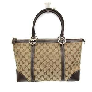 GUCCI Brown Leather Tote Bag